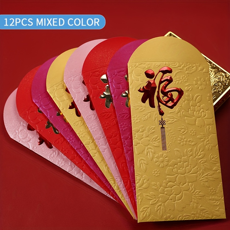 TEMU 12/24pcs Enveloppes Rouges Thème , Enveloppes Cadeaux Fête de Mariage, Sacs Cadeaux en Relié, Enveloppes Rouges Cadeaux Mariage Fête de Mariée,