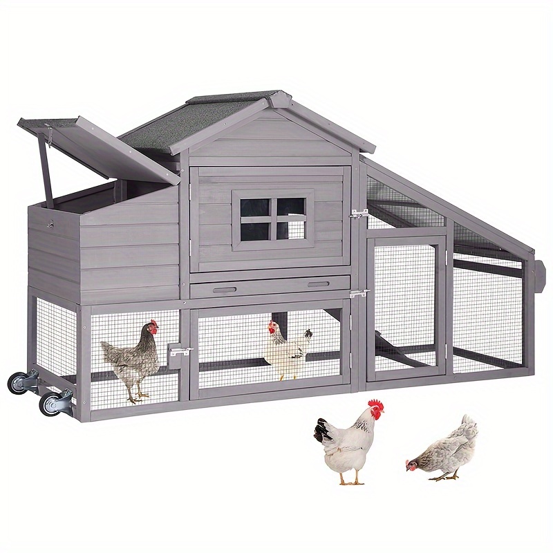 

Aivituvin Chicken Coop, 69" Chicken House With Large Nesting Box, Outdoor Rabbit Hutch With Waterproof