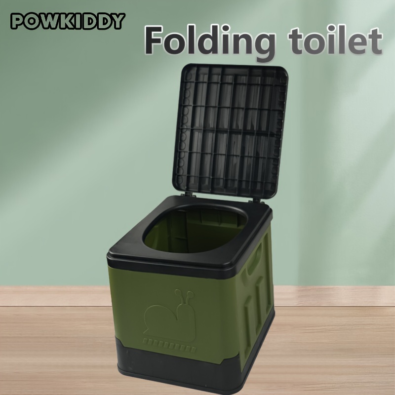 

1pc Outdoor Portable Toilet For Emergency Camping Journey, Foldable Medium Size Toilet