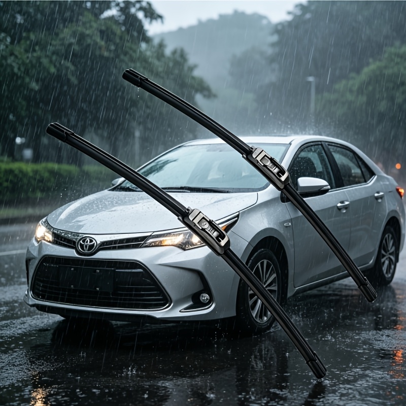 TEMU 2pcs 26"+14" For Corolla 2014-2026 Automotive Wiper - High-quality Wiper Blades - Car Wiper Blades, Quiet And Durable Rubber Wiper Blades