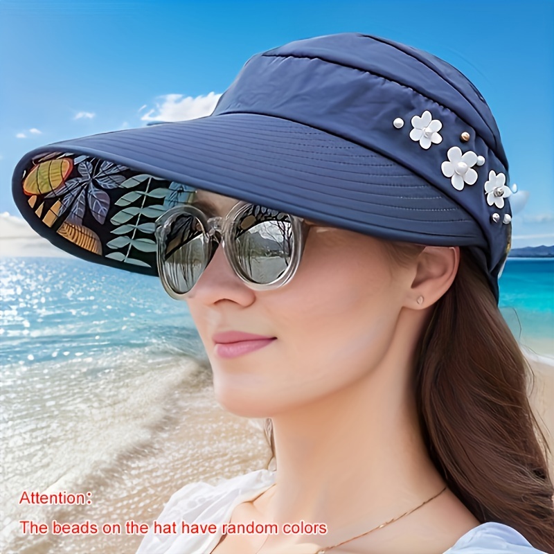 TEMU Women' Sun Hat, Wide Brim Casual  , Adjustable Cycling , Summer Leisure Hat Accents