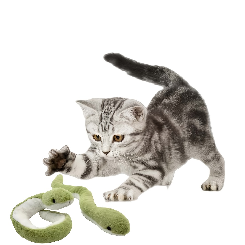 

Cute Snake-shaped Toy, For Chewing, Pet Toy For Cats And Dogs, Without Battery
