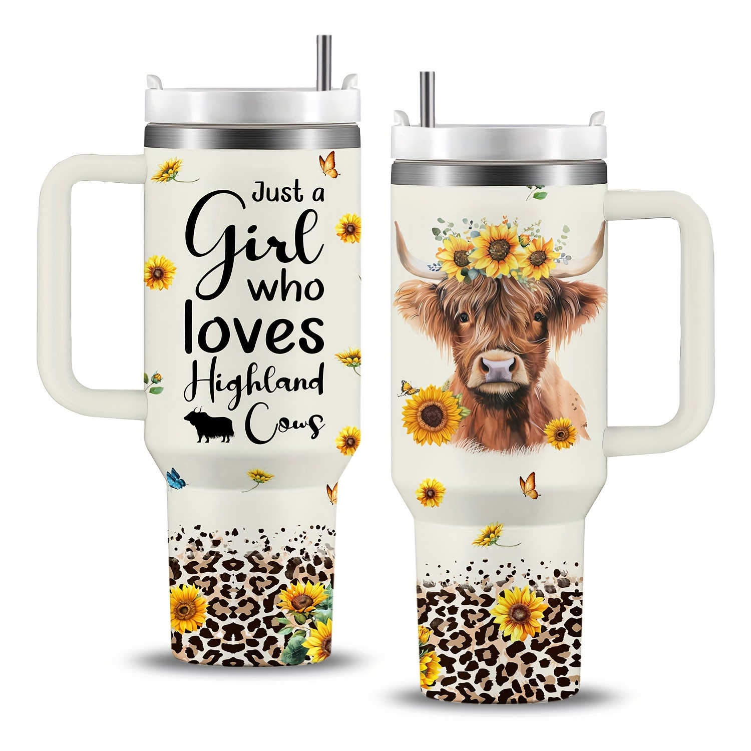 

1pc Cow , Cow Cup Mug, Steel And 40 Oz, For , , Cow For ,