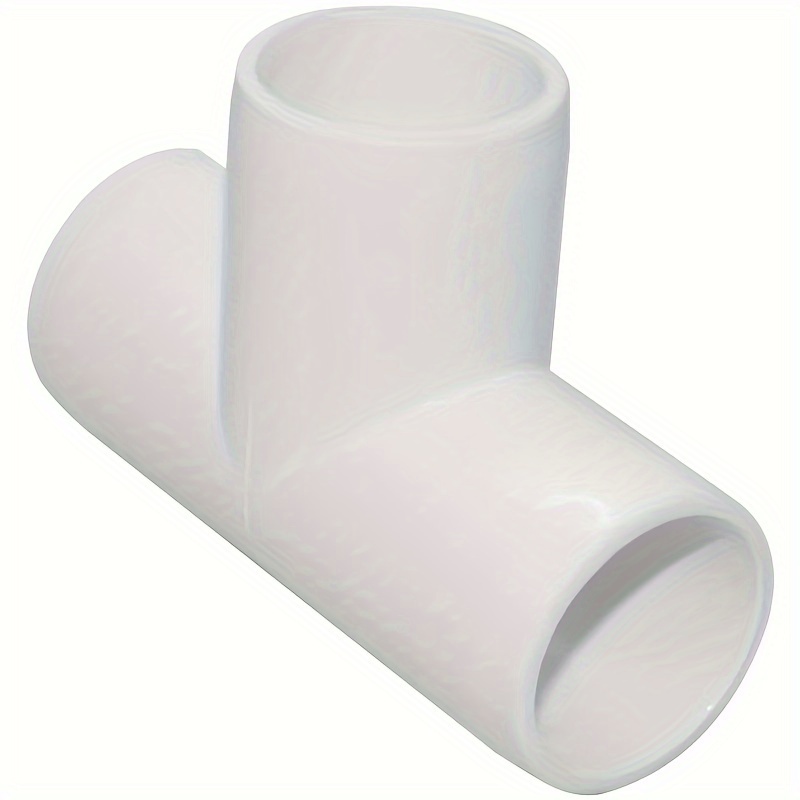 20pcs 1/2" Tee Pvc Fitting 3 Way Furniture Grade Pipe Elbow Connector For Diy Pvc Shelf Garden Support Structure Storage Frame
