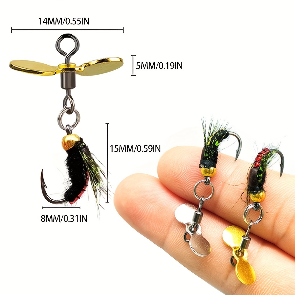 6pcs Fly Fishing Lure, Bionic Mini Propeller * Fishing Accessories For  Salmon And Trout