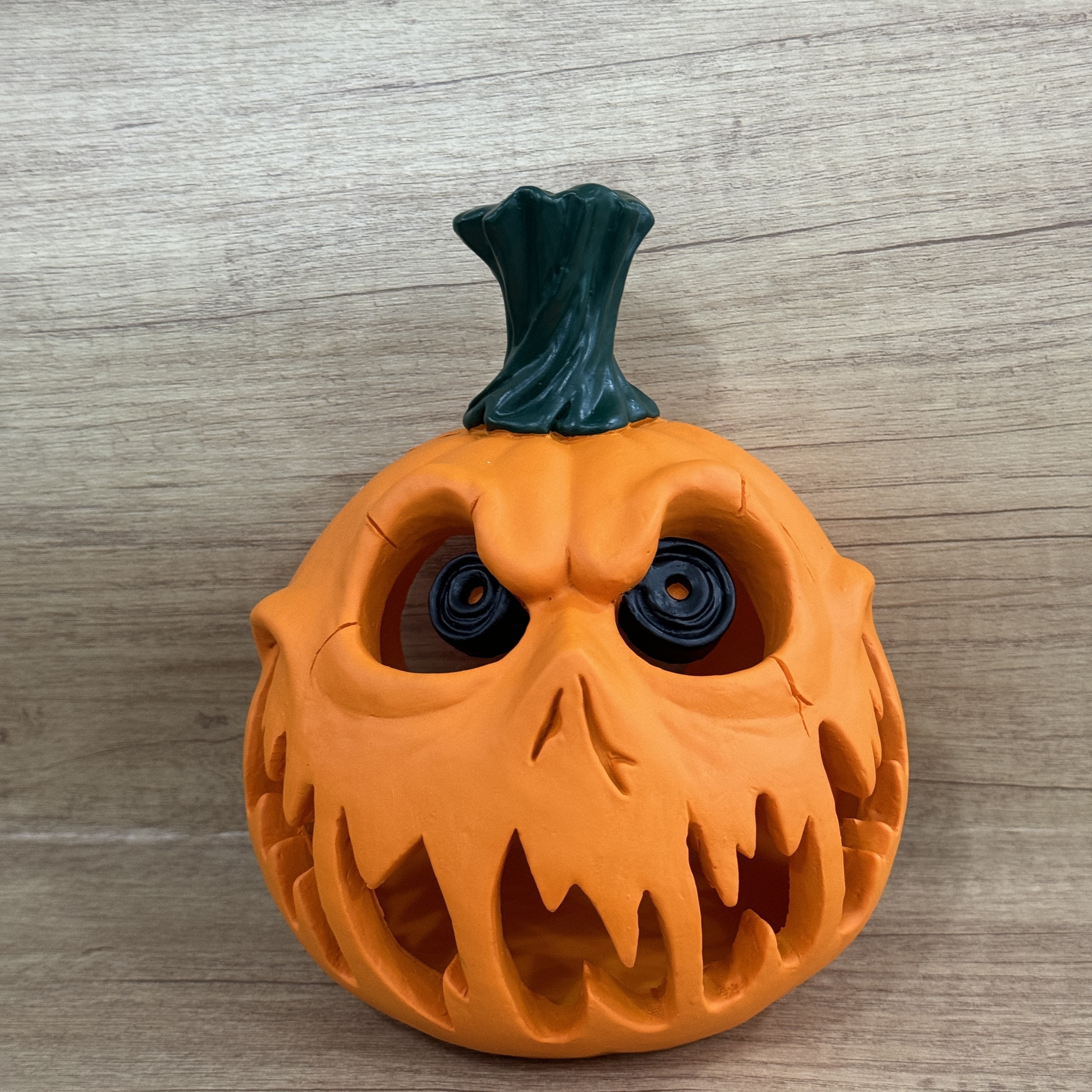 1pc Halloween Pumpkin Resin Creative Desktop Head Festival Decoration Arrangement Scene Ornament Hollow Large Pumpkin