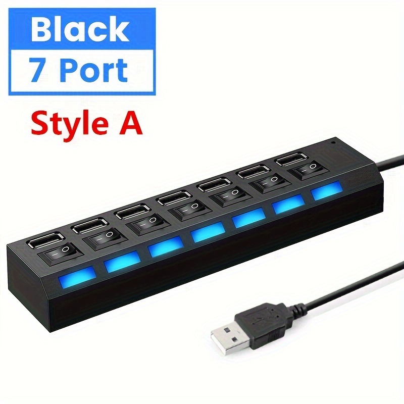 ultimate 1 Unit of a USB Hub with 7 PortsOr 4 Ports, Featuring a Power On/Off Switch, Suitable for Pcs And Laptops 5 ultimate 1 Unit of a USB Hub with 7 PortsOr 4 Ports, Featuring a Power On/Off Switch, Suitable for Pcs And Laptops - Image 5
