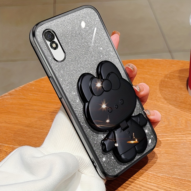 cute sparkling rabbit frame shockproof phone case compatible Temu