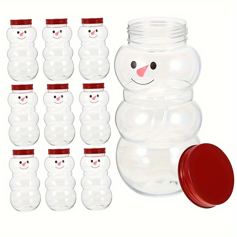 

Quote Includes Safety Packaging 8 Sets Empty Plastic Juice Bottles With Caps Cute Snowman Shaped Reusable Containers With Mini Scarves For Christmas Party Beverage 500ml