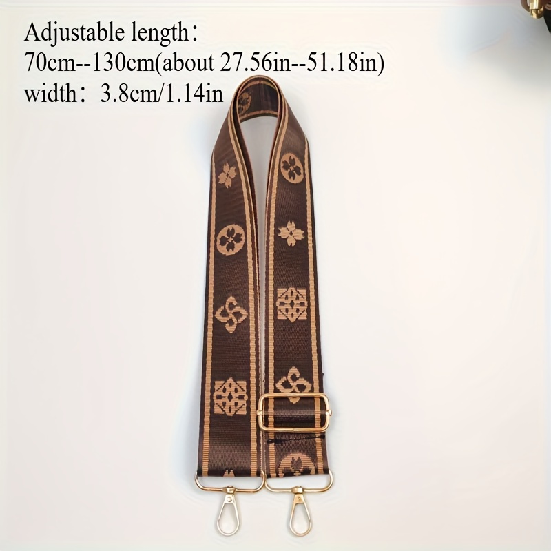 1pc Women's Adjustable Floral Handbag/purse Strap - -colored Replacement Shoulder/wallet Strap With Metal , Diagonal Extended Back Strap For Handbags, Purses, Wallets - & Versatile, Diy Wallet Making