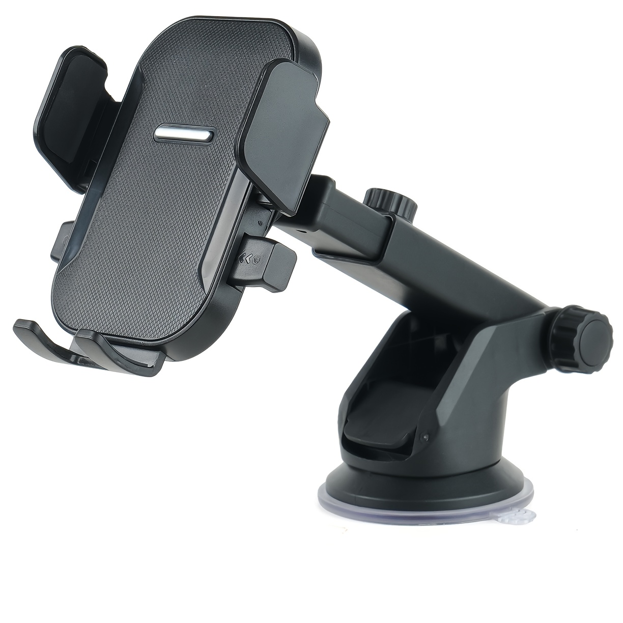 TEMU Upgraded Car Phone Holder - Adjustable Arm With Ergonomic Grip, Strong Suction Cup And Oval Design, Compatible With Iphone, And Smartphones,