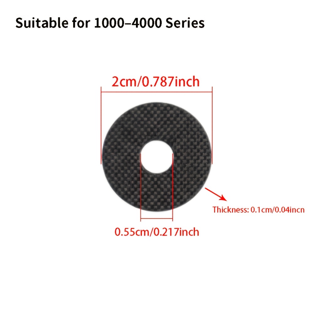 TEMU 3pcs Carbon Fiber Fishing Reel Brake Pads Replacement