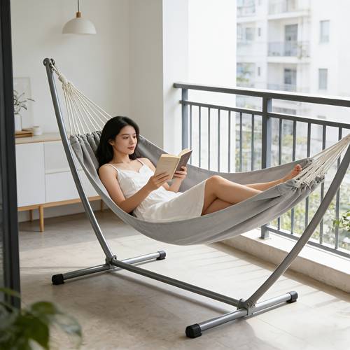 widened and thickened large size outdoor hammock using solid color fabric colorful comfortable and durable strong load bearing with two hammock ropes and portable storage bags very suitable for courtyard backyard porch use