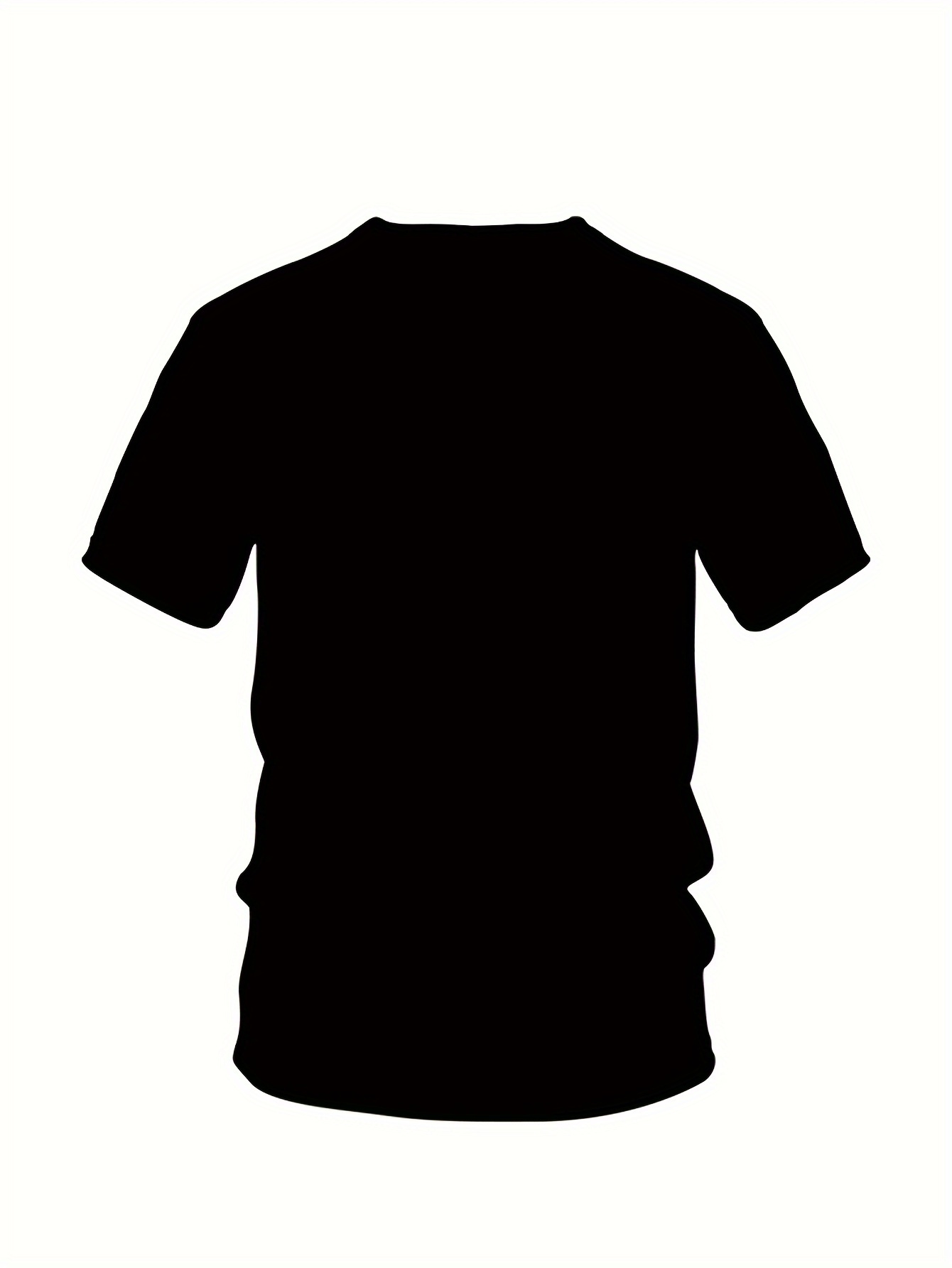 Plus Size Men's Cow Head Print T-shirt For Summer, Street Style Novelty Short Sleeve Tees