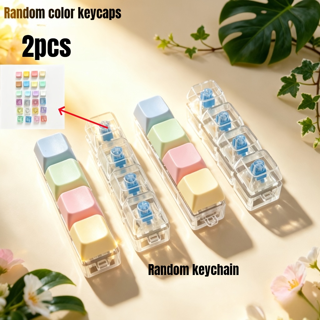 TEMU 2pcs Novelty Creative Four-key Keychain For Women, Stylish And Portable Anti-loss Key Ring, Fashionable And Versatile Bag Accessory, Exquisite