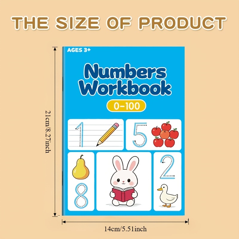 48-page Number Tracing Workbook, 0-100 Practice For Early Math Education, Preschool Handwriting And Control Practice, Paper, English, Vyjl, For Home And School Use