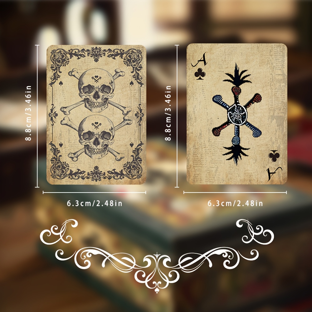 Image of 1pc/54 , Gram Cards, Vintage Board Game Cards, Skeleton Cards, Pirate Ship Vintage Style Cards, Game Parties, Board Games, Perfect For