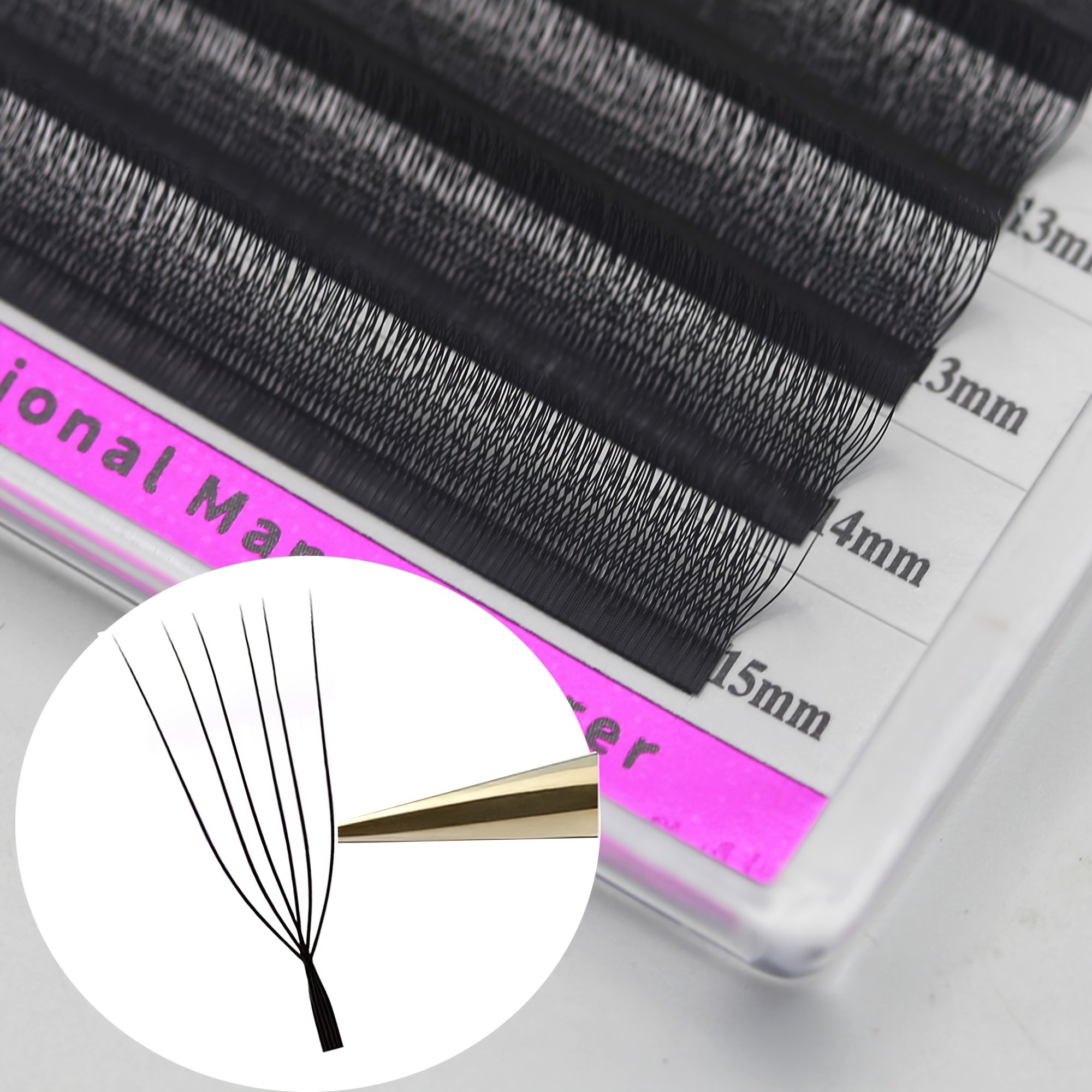 U-6d Shaped Eyelash Extensions - Salon-quality False Lashes With U-shaped, 8-15mm Mixed Lengths, C/curve & D/curve Volume, Strips For Professional Lash Artists & Volume Building (shop & Client Use)