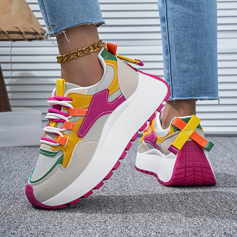 TEMU [Sneakers] Nuove Scarpe da Running da Donna per con Design a Tonalit�, con Supporto per il Piede e Ammortizzazione, Adatte a , per Uscite e