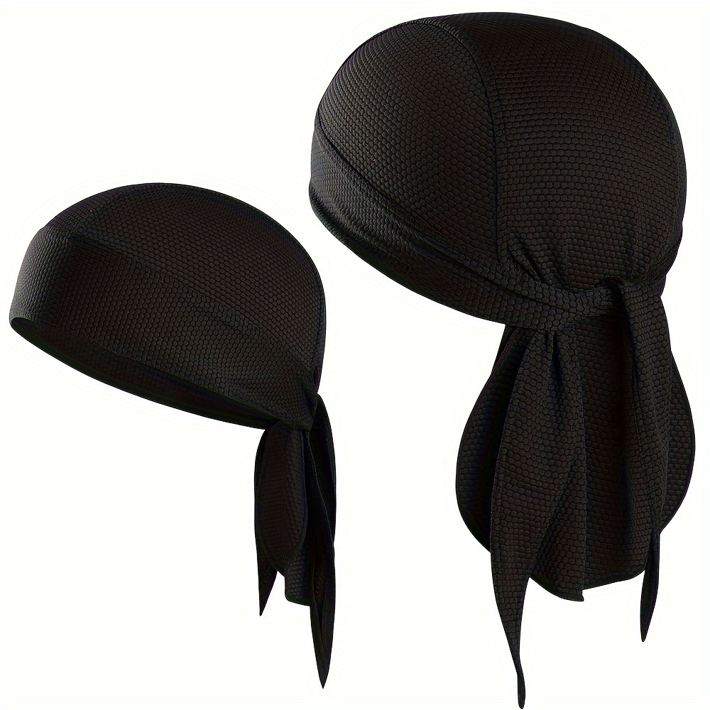Image of Set Of 2 Moisture-wicking Doo Rags Designed For Cooling, Suitable As Head Wraps, Bandanas, Or Caps For Men And Women
