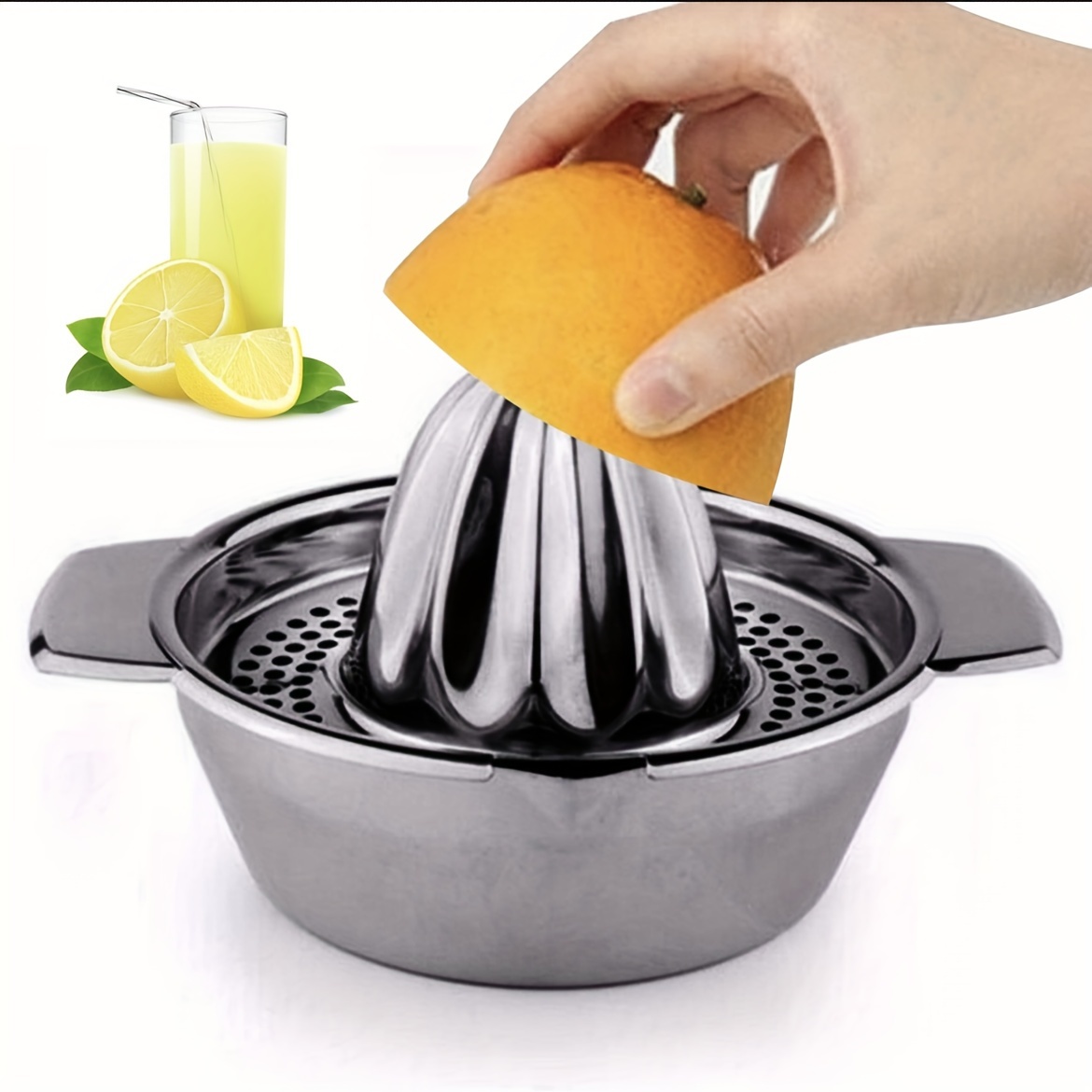 stainless steel manual citrus juicer set multifunctional lemon orange squeezer   kitchen gadget for fresh juice details 0