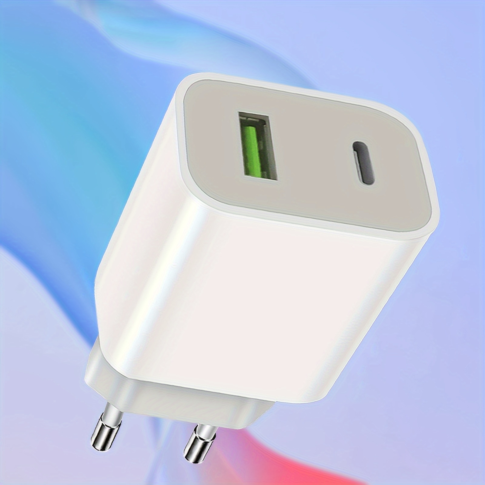 

Usb C Charger Block Power Adapter Wall Charger, Double Fast Plug Charging Brick For 14/14 Pro/13/12/11/xs, For Samsung Galaxy - White