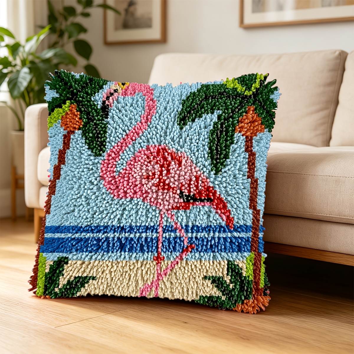 Hook Kit with Seaside Flamingo Pattern for Beginners