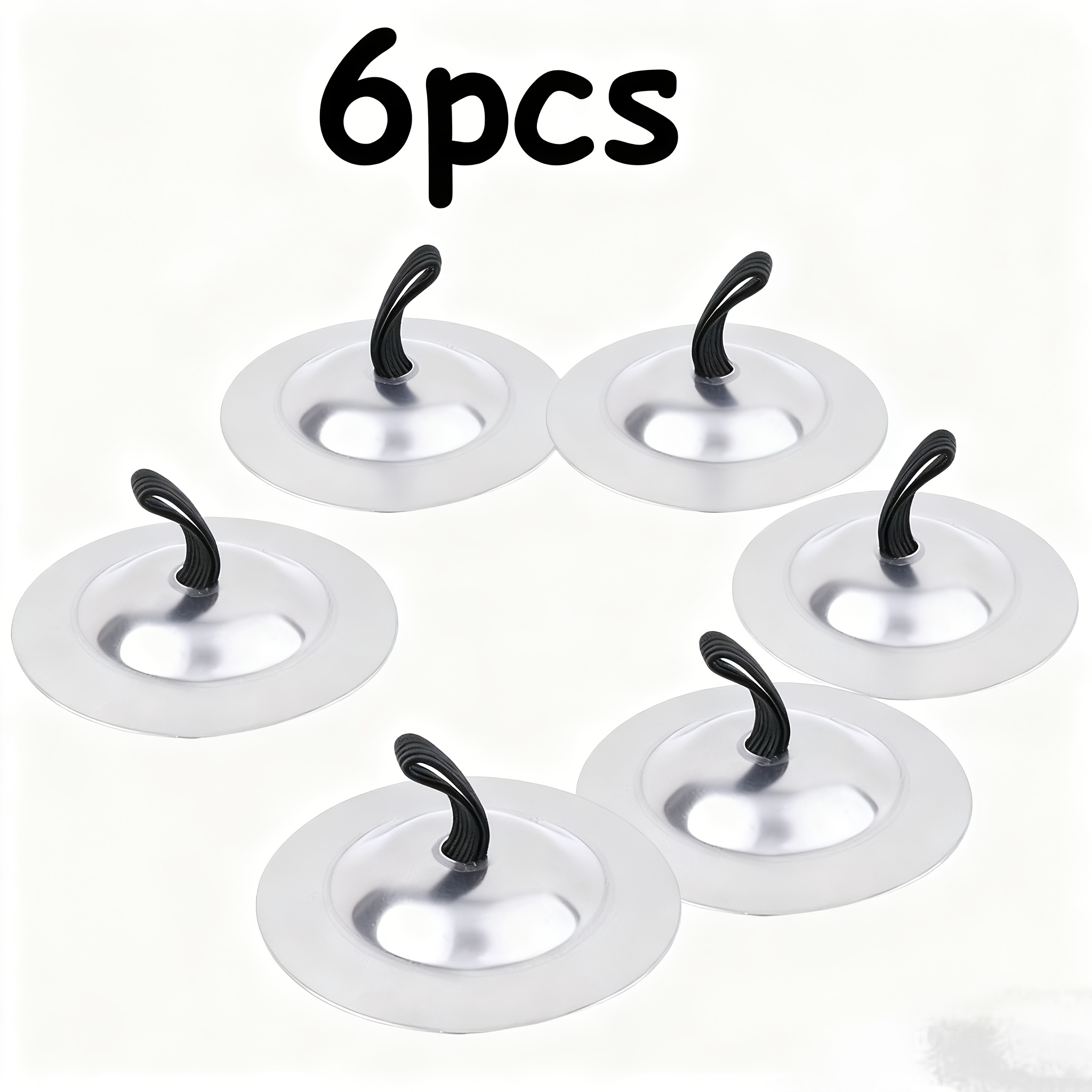 TEMU 6pcs Doigté Métal Argenté Cuivre Gong Mini Percussion Musique Performance Musique de Fond Instruments Orff Classiques, Performance , Fond de
