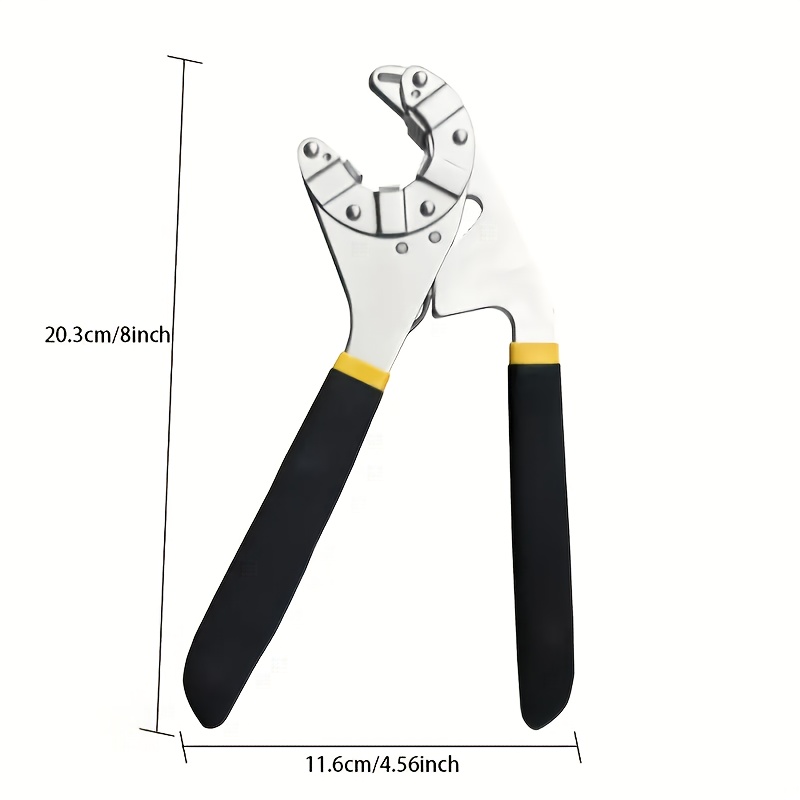 TEMU 1pc Adjustable Wrench - / 6in 1 Hexagonal Clamp - Mechanical Repair Tool, Suitable For Water Pipe/ Bicycle/ Motorcycle Repair Diy Universal