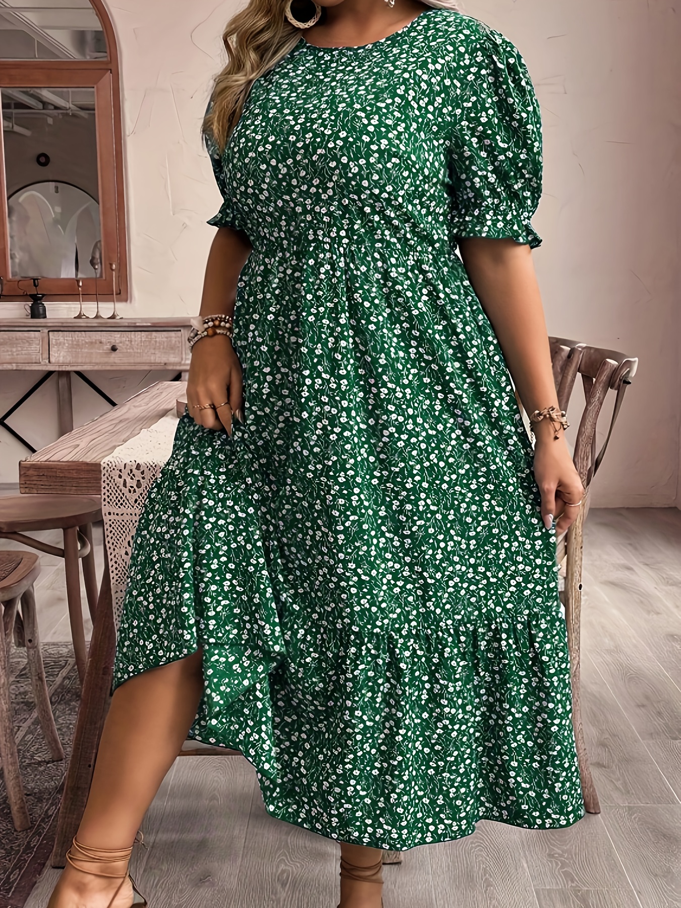 dissh green maxi dress Zapakasa Women Dark Green Floral Sequined Prom Dress A Line Spaghetti  Straps Corset Tulle Formal Dress main image 0