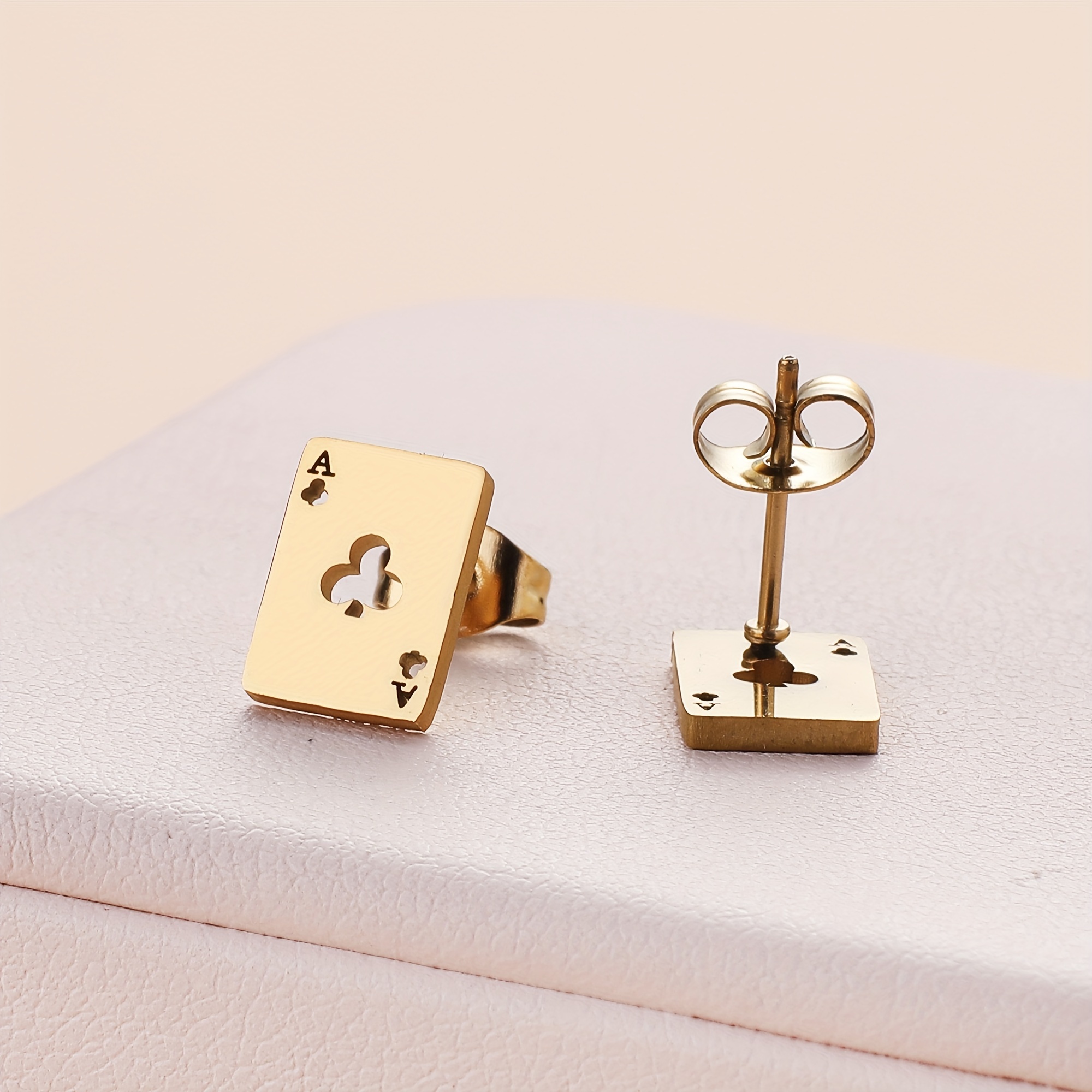 Men's Square Frame Stud Earrings