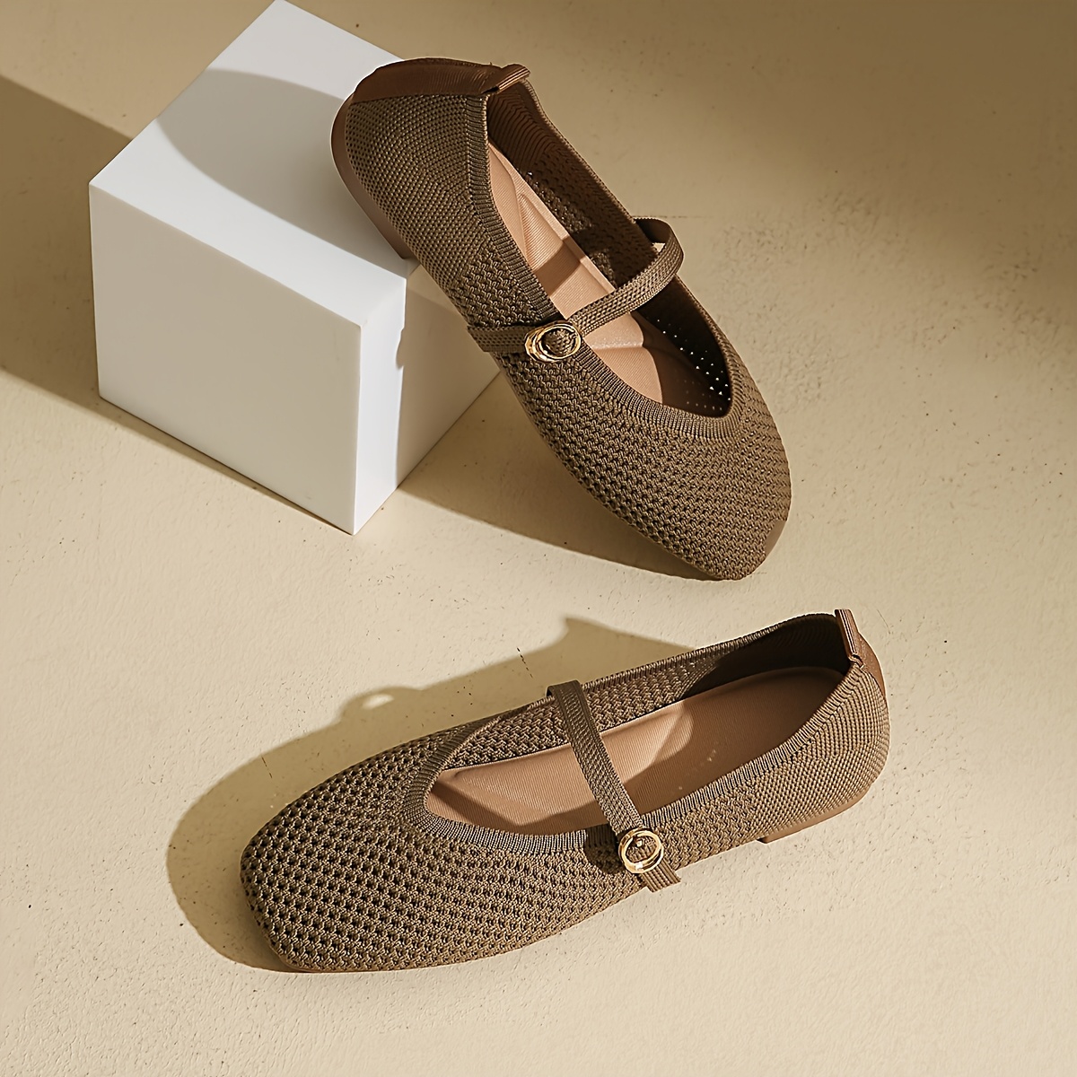 Women's Hollow-out And Convex Fashion Studs Adjustable Elastic Flat Shoes, Flats, Women Shoes Elegant Women Shoes Shoes