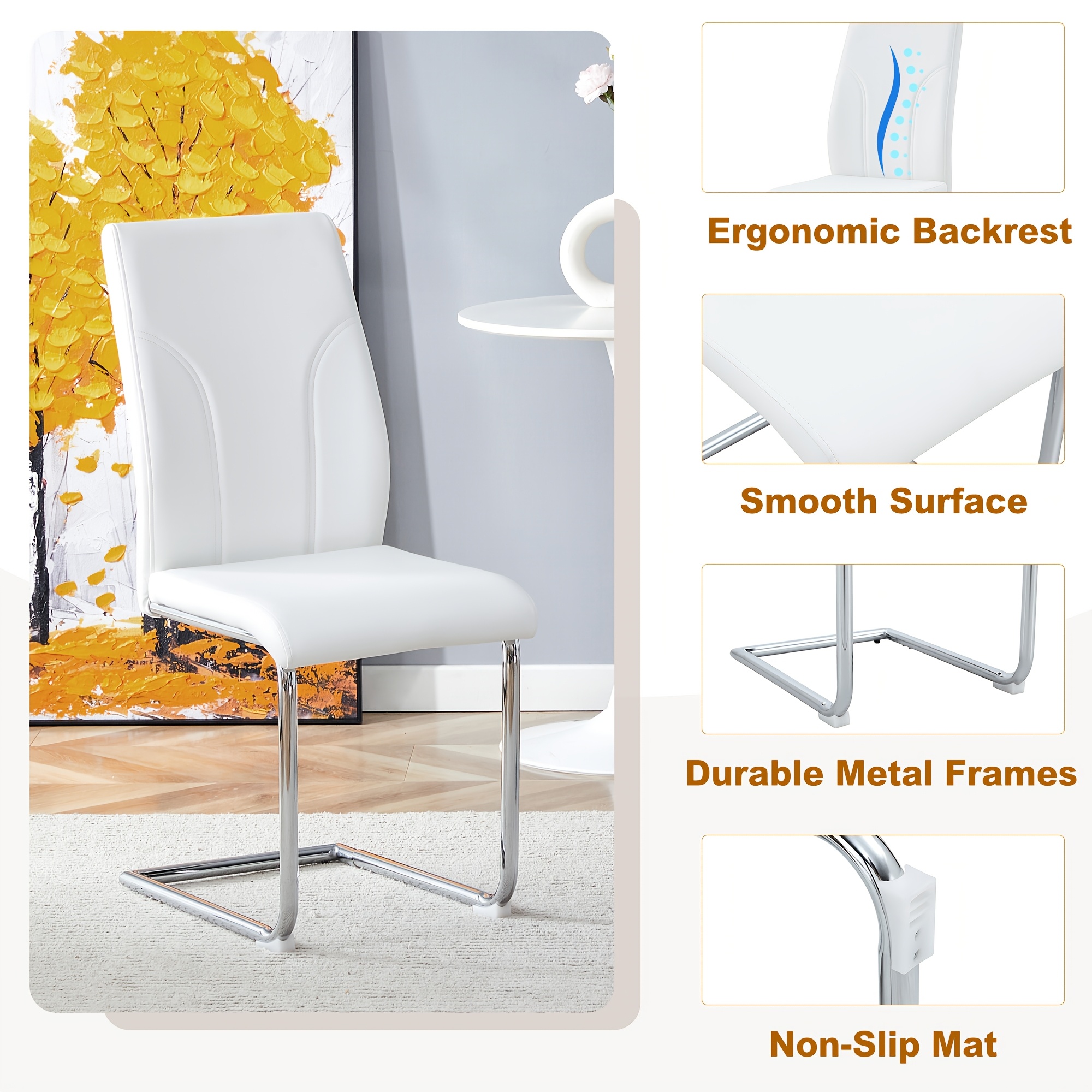 63 modern large   table set for 6 kitchen faux marble table chairs set of 6 63 rectangle kitchen table and 6 pu leather upholstered chairs for kitchen dining room living room   local warehouse Product details 6