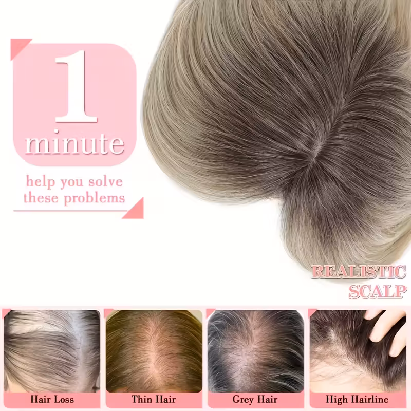 womens straight top hairpiece natural look volume enhancer wig easy to style with heat tools everyday special occasion hairstyle valentines day halloween gift for women 005hs versatile hairpiece seamless blend hair extension fashion accessory hair topper for women Product details 3