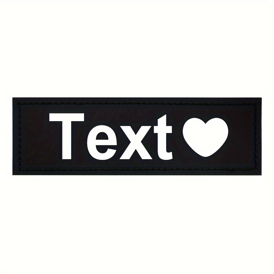 TEMU Customizable 2-pack Polyester Dog Harness Patches With Personalized & Information Icons - Hand Washable, Durable Attachments For Dog Harnesses &