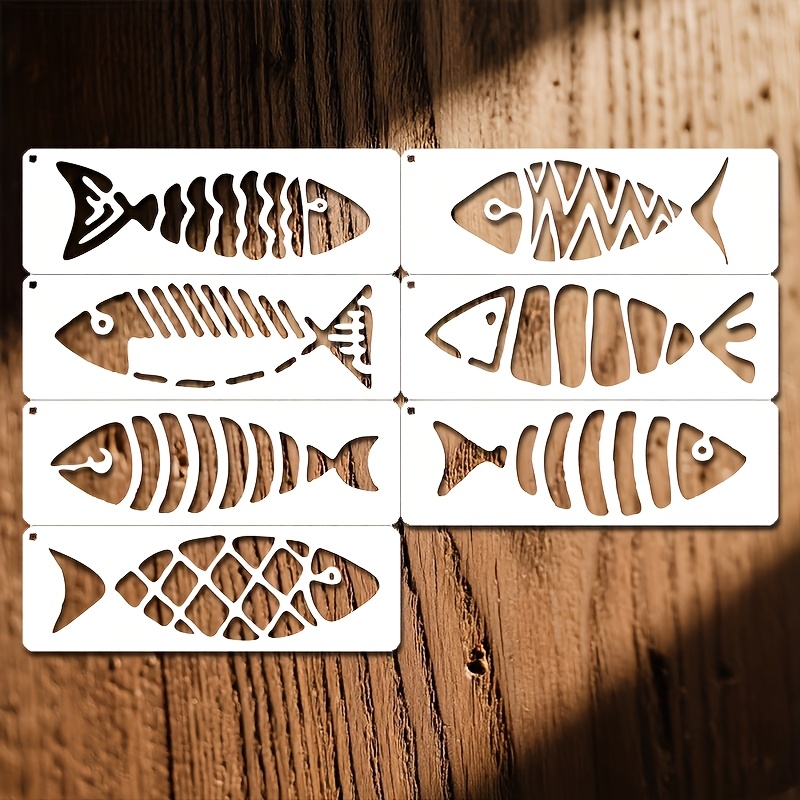 7 Styles Of Small Fish Painting Templates, Suitable For Wall Decoration, Making, Manual Design, Craft Illustration, Etc. Templates Are Reusable And Easy To Clean, Making Them An For Handmade Art