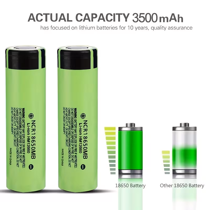 juego de 16 baterías de litio 18650 genuinas con una capacidad de 3500mah, diseño de , baterías recargables de 3.6v adecuadas para ventiladores, linternas y herramientas eléctricas Detalles del producto 3