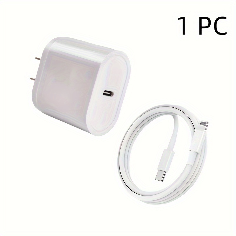 20W PD USB-C Wall Charger, Fast Charging Power Adapter with US Plug, Male to Male Connector, 110V/220V Compatible, with 3.3ft &amp; 6.6ft Cables, for iPhone 14/14 Pro/13/15/15 Pro/XS/XR/X