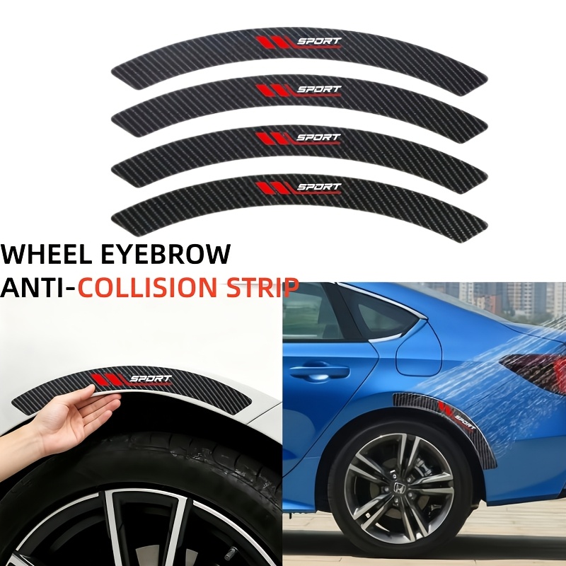 TEMU 4pcs Set Of Sporty Car Wheel Arch Protectors, Wheel Arch Decoration, Scratch-resistant, Suitable For All Car Models