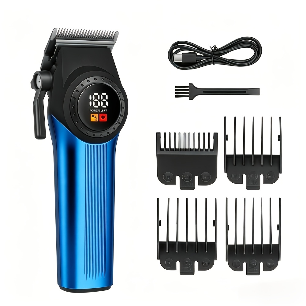 Professional Hair Clipper With Built-in Led Display & Usb- - Portable Trimmer Suitable For Home, Travel, Barber/ Use - Limit Combs & Adjustments, Father's Day Gift
