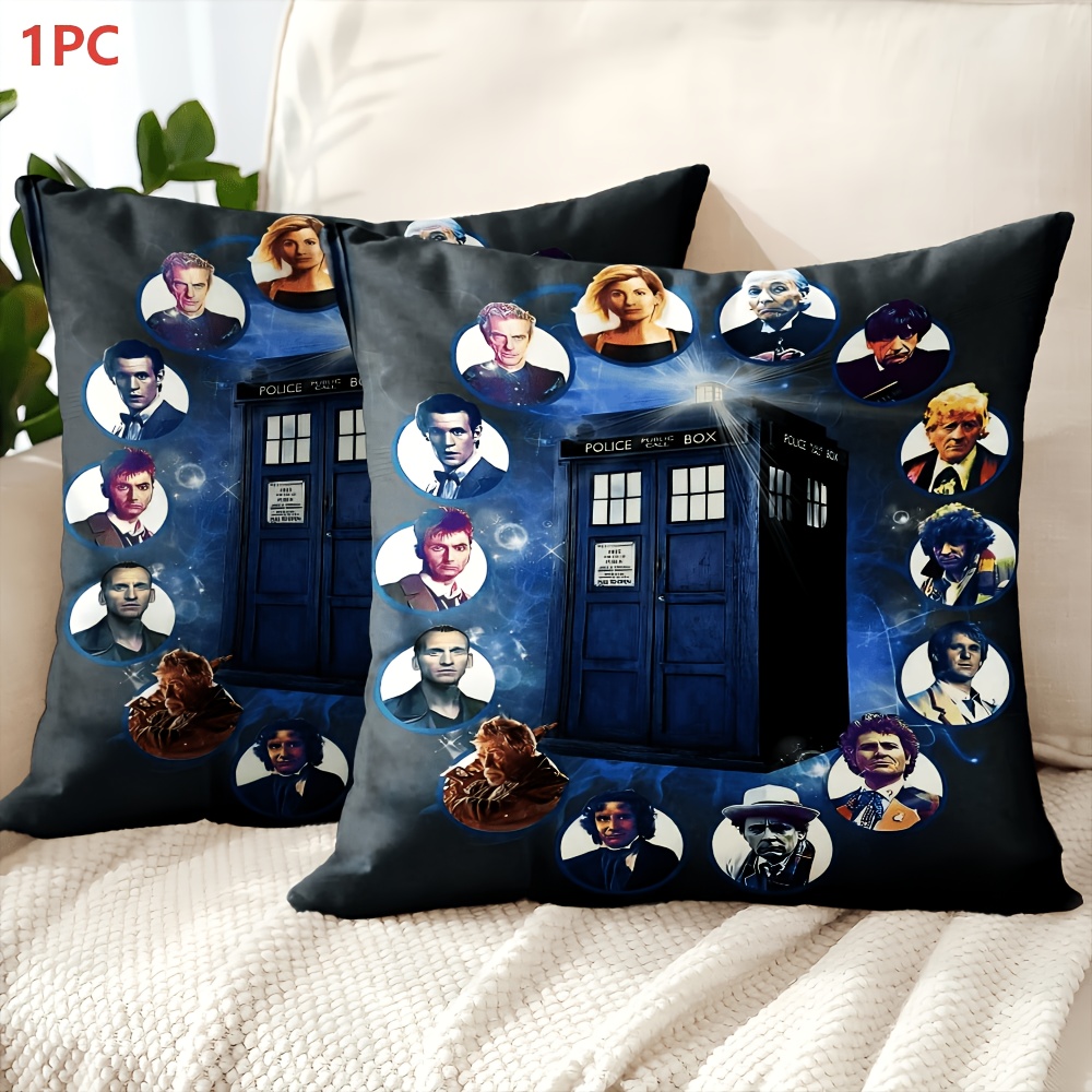 TEMU 1pc New Year's Day Valentine's Day Decorative Cushion Cover Soft Polyester, Zippered, Machine Washable, Perfect For Living Room, Sofa, Or Gift