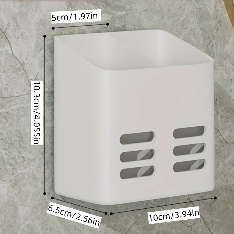 TEMU 1 pezzo Portaspazzolino e Dentifricio per Bagno, Scatola da Parete, Tubo Portorasoio per Lavandino, Cestino Multifunzionale per Bagno, Accessori