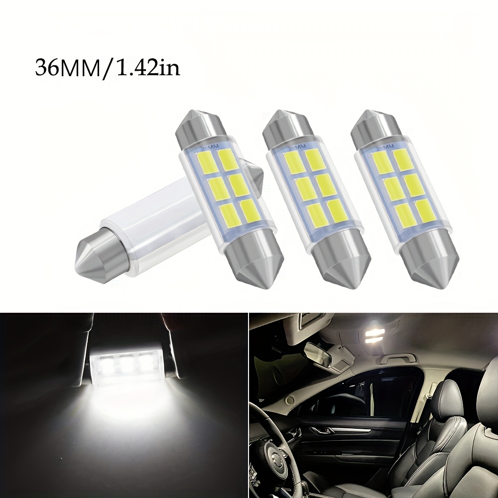 

Lot de 4 Ampoules LED 36mm C5W C10W 2835, Lumière de Lecture Intérieure, Lampe de Auto, Lampe de Plaque d'Immatriculation, Lampe de Coffre