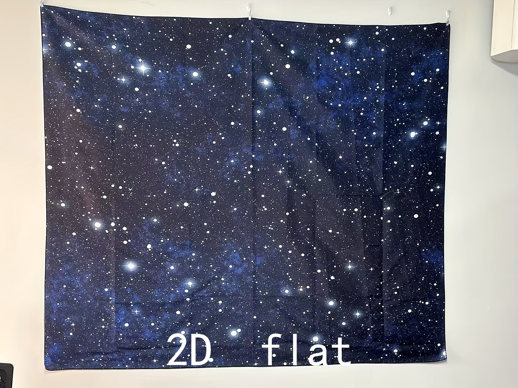 Galaxy Space Tapestry Dark Blue Starry Night Sky Wall Hanging_voghion.com