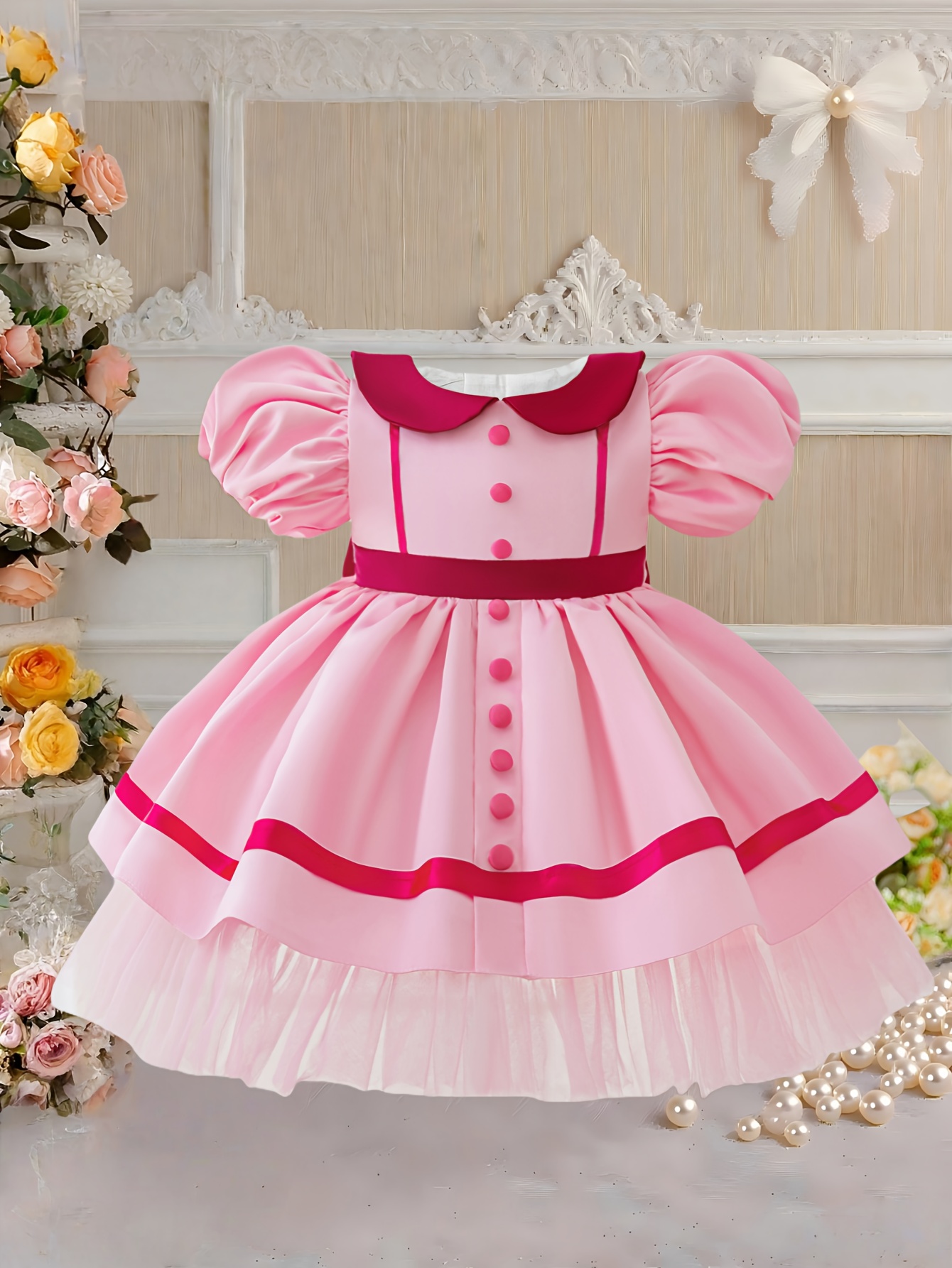 birthday dress colour Rainbow Theme Baby Girl Birthday Dress