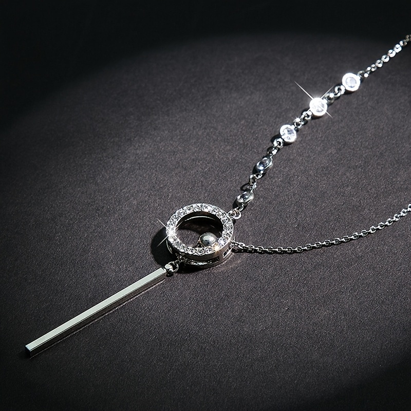 TEMU 80cm Long Easy Inlaid Circular High-end Autumn Winter Women's Sweater Chain