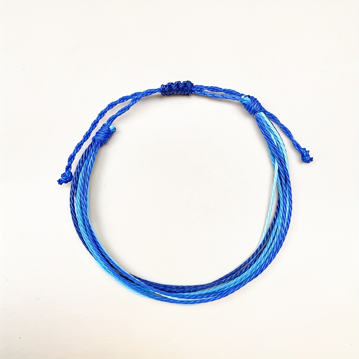 TEMU 1pc Colorful Waterproof Wax Line Braided Bracelet For Beach Vacation, Suitable For Women To Or On Holidays, Stacked With Mixed Colors