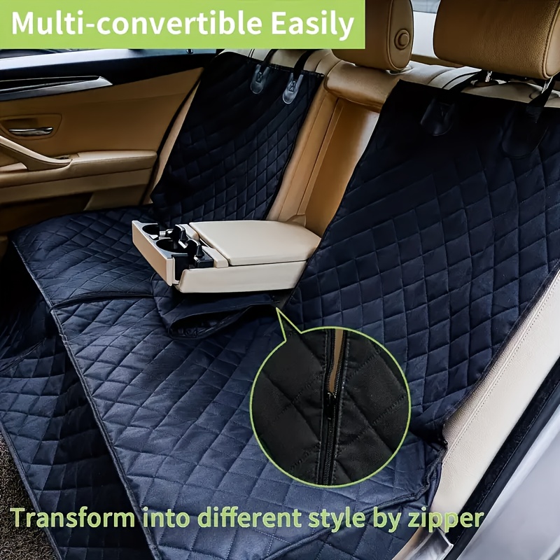 Image of Dog Car Seat Cover - Premium, Anti-slip Design - Guards Against Pet Hair, & Messes - Durable, Easy Clean, Universal Cars