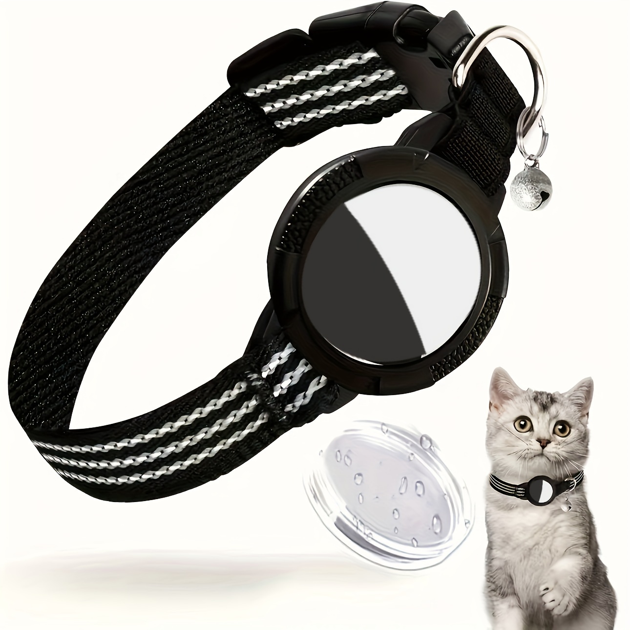 Porte-collier pour chien Airtag (pack de 2) compatible avec le  porte-collier pour chat Apple Airtag, le support d'étiquette air pour  collier pour animaux de compagnie, le couvercle de l'étui Air Tag pour
