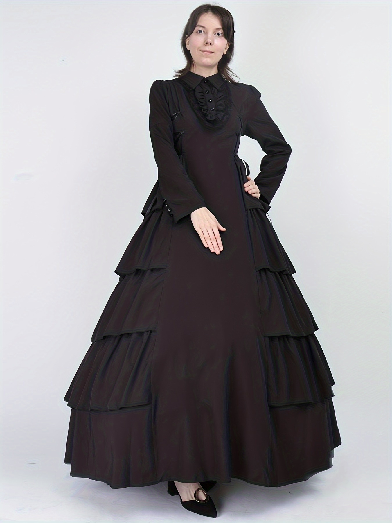 vestido medieval dama disfraz vintage - Temu, image size:800x1067